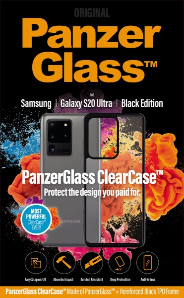 PanzerGlass ClearCase mit Blackframe Samsung Galaxy S20 Ultra