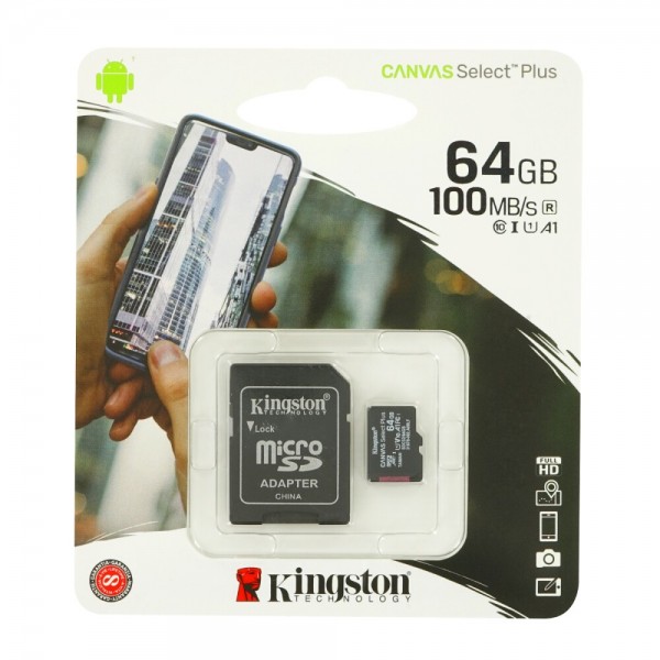 Kingston MicroSD 128GB Canvas Select Plus Klasse 10