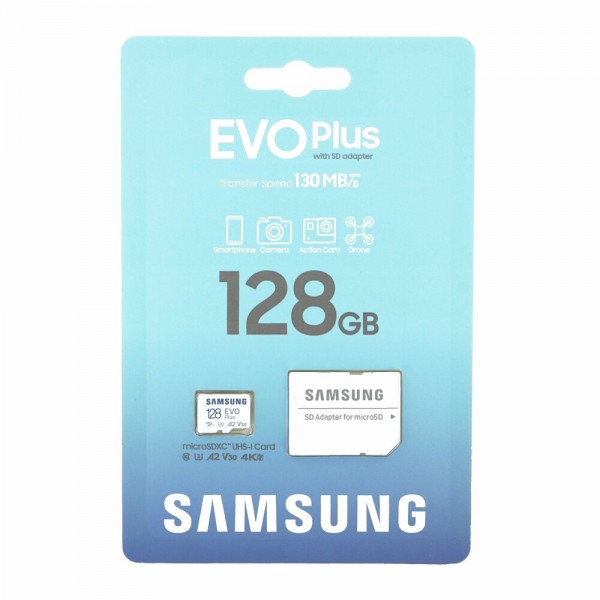 Samsung EVO Plus 128 GB MicroSDHC-Karte + Adapter Klasse 10 MB-MC128KA/EU