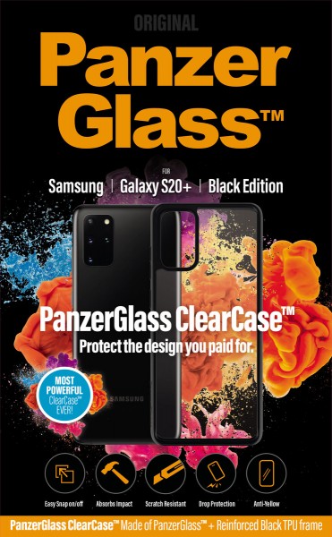 PanzerGlass ClearCase mit Blackframe für Samsung Galaxy S20+
